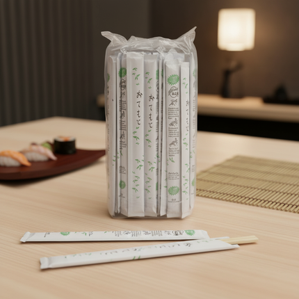 Individually Wrapped Disposable Wooden Chopsticks – 67 Pairs (134 Sticks) – Hygienic & Splinter-Resistant – Dining Essential