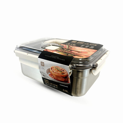 LocknLock Breathable Stainless Steel Kimchi Storage Container (3.0L) – Made in Korea