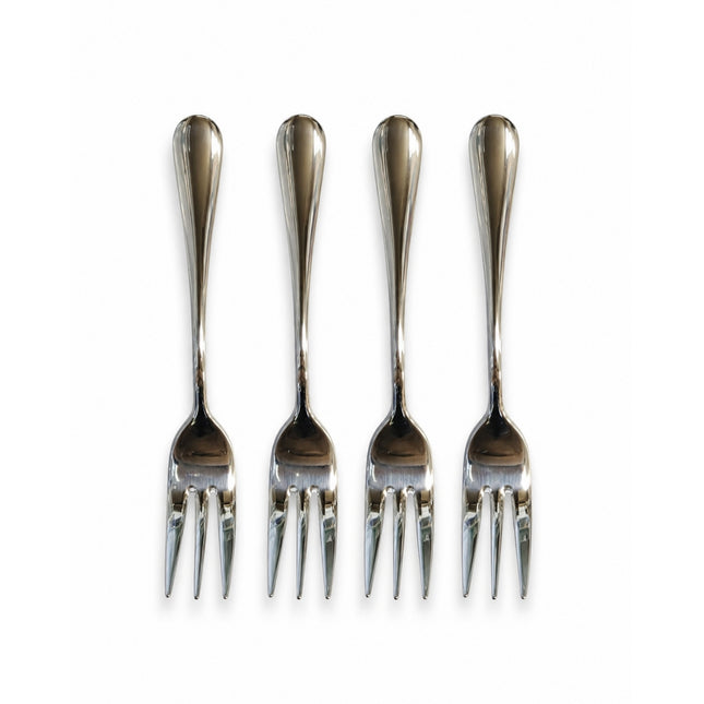 Kaizen 18/10 Stainless Steel Cocktail & Dessert Fork Set – Mirror Finish, 5.5 in (14 cm), Set of 4 pcs