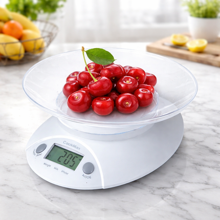 CookMax Digital Kitchen Scale (1 g/0.1 oz to 5 kgs/11 lbs)