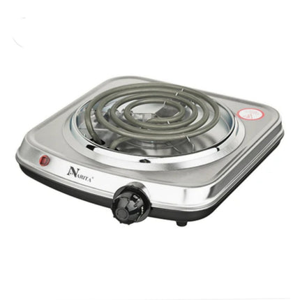 Narita Electric Single Burner Hot Plate - 1000W Spiral Coil Countertop Burner - 11" x 12" - ETL Listed