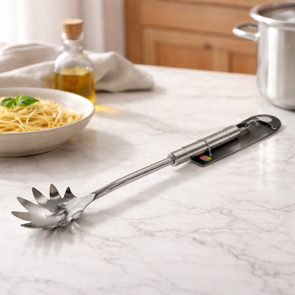 Home Art Pure Stainless Steel Noodle Ladle - Stainless Steel Pasta Server - Noodle Serving Spoon