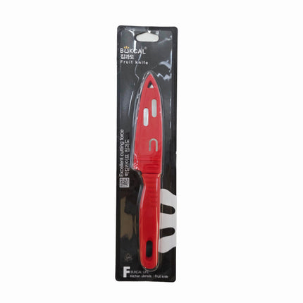 Bukcal Life Fruit Knife with Protective Cover (3 Colors) - 420J2 Stainless Steel Paring Knife