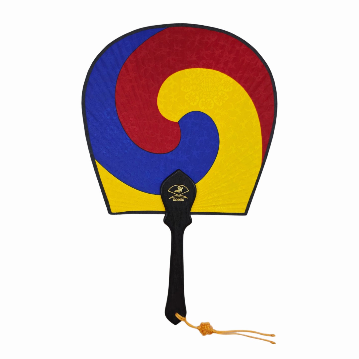 Traditional Korean Design Hand Fan W/ Hanging String - Handmade in Korea