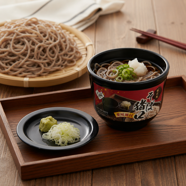 Traditional Japanese Soba Dipping Cup with Sauce Dish Lid – Made in Japan