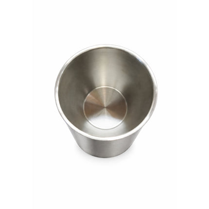 Koco Double-Walled Stainless Steel Water Cup - Large 3.25 x 4 in (8.3 x 10.2 cm) - Brushed Stainless Steel