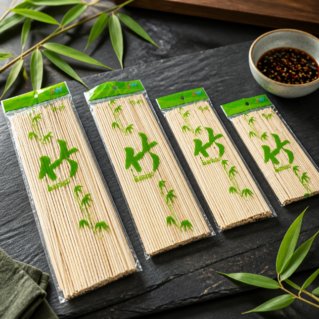 JW Round Bamboo Skewers – Natural Bamboo BBQ & Grilling Skewers, Approx. 100 Pieces per Pack (4 Length Options)