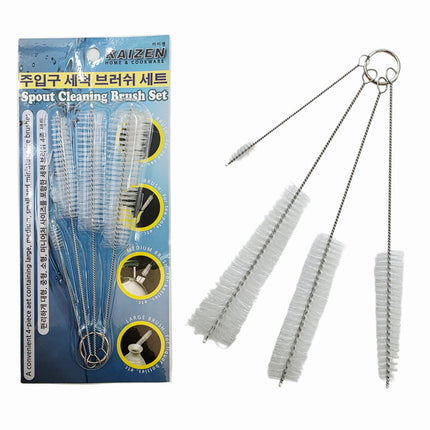 Kaizen Spout Cleaning Brush Set (4 pcs) - Mini, Small, Medium & Large Bottle Brushes