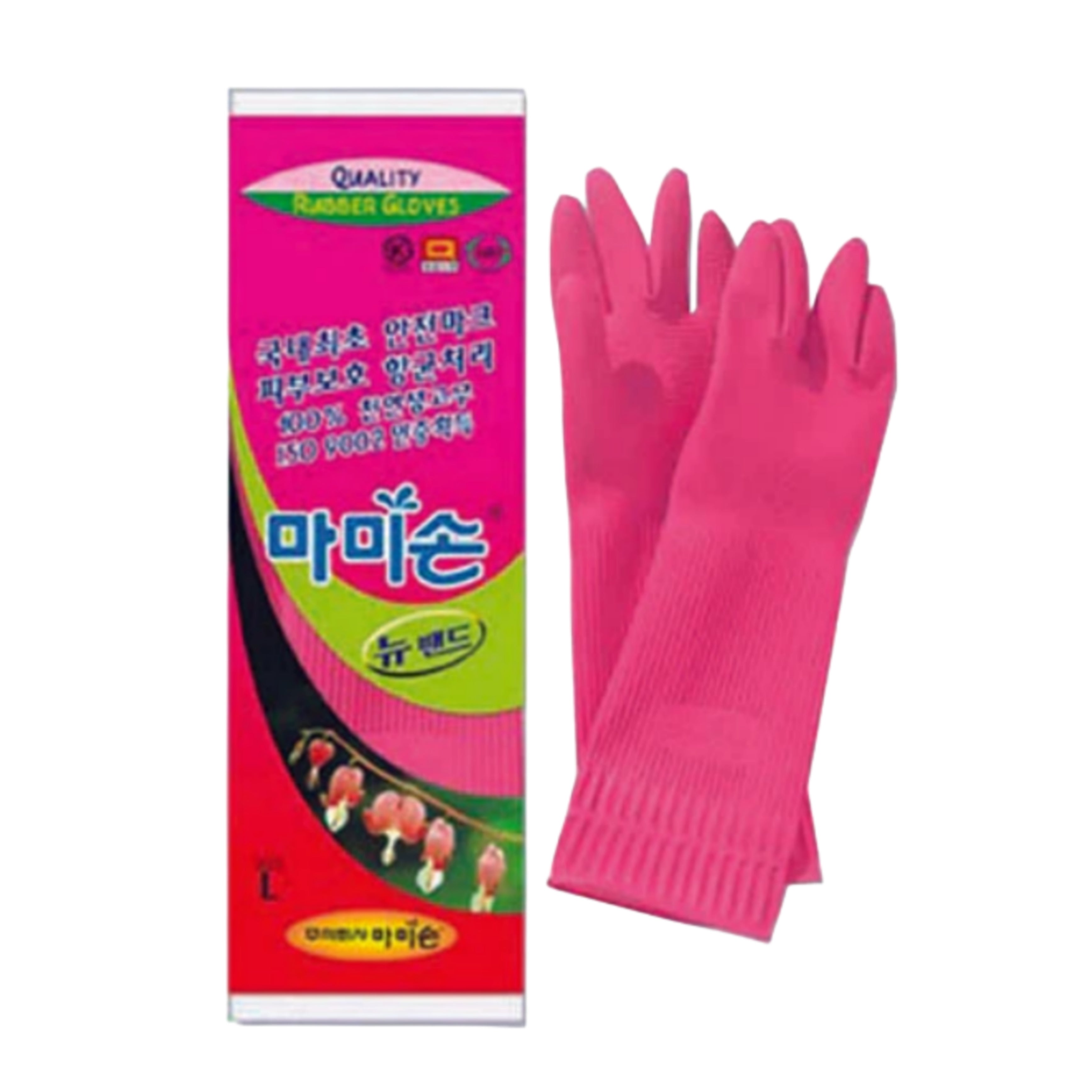 Mamison "Large" Rubber Latex Dishwashing Gloves - Made in Korea