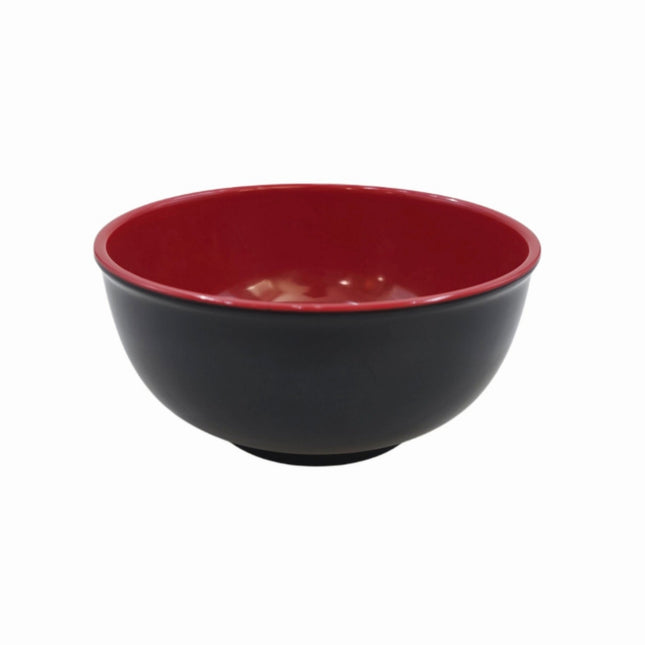 Red & Black Melamine Soup & Noodle Bowl – 6.5 in – Made in Taiwan