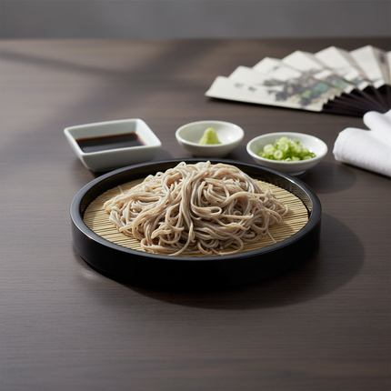 Round Soba Plate W/ Removable Slotted Base - Made in Japan