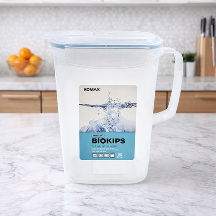 KOMAX Biokips 1.5L Airtight Fridge Water Jug – BPA Free – Made in Korea