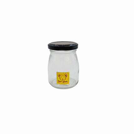 Mini Glass Storage Jars with Black Screw-On Lids – (3 Sizes: 100ml / 150ml / 200ml)