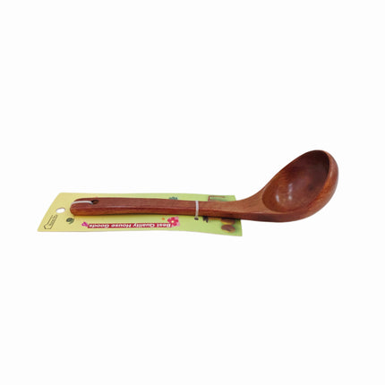 Home Art Lacquered Wooden Soup Ladle – 10.6” Long