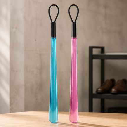 Home Art Extra Long Handle Shoehorn – 23.6" (60 cm) – 2 Colors (Blue or Pink)