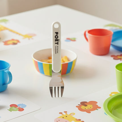 "Poet Children Luncheon" Small Kids Fork (5.25" long) - Made in Japan