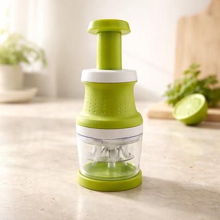 Mini Handheld Garlic & Herb Push-Top Chopper – Compact Manual Food Processor
