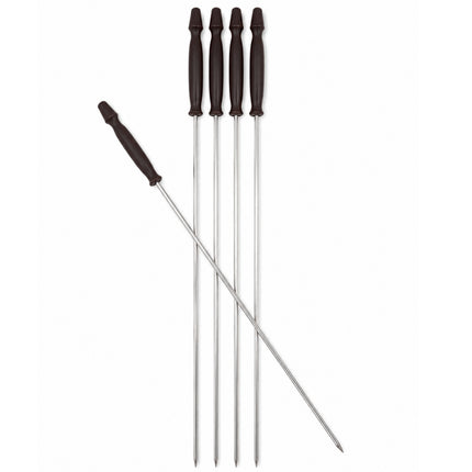 Kaizen Stainless Steel BBQ Skewers with Handles - 5 Pack - 16" Long