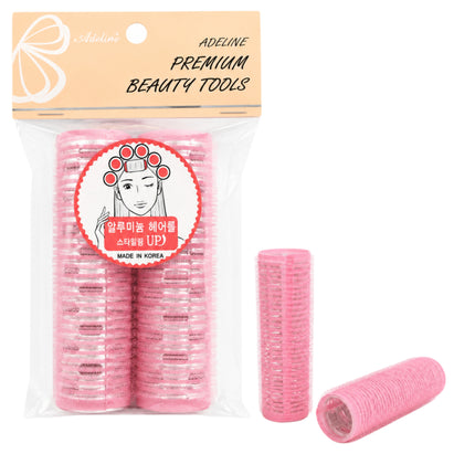 Adeline 24mm Medium Grip Hair Rollers/Curlers – 2-Piece Set – Made in Korea