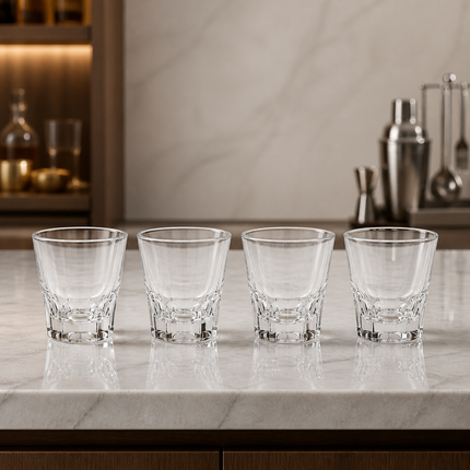 OVENLOCK Pure Soju 4pc Shot Glass Set – Heavy Base Clear Glass