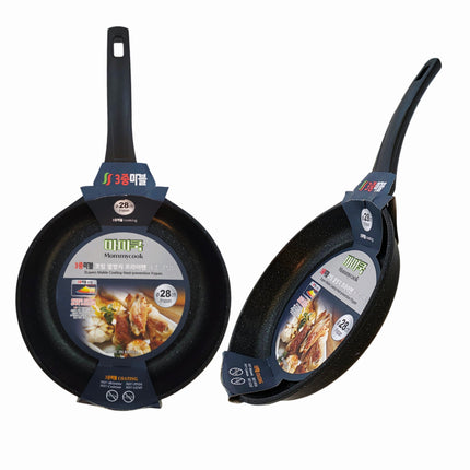 Mommycook 6-Layer Marble Coating Frying Pan with Heat-Resistant Handle (4 Sizes) - Made in Korea