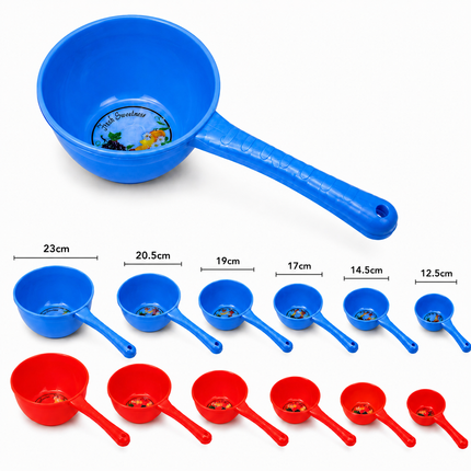 Korean Plastic Handle Gourd Bath Scoop Ladle (6 Sizes) - Made in Korea