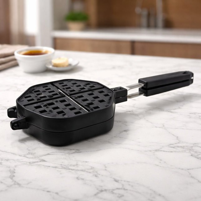 Bosspan Korean Waffle Pan (6.3" x 4.9") - Xylan Plus 3-Layer Coating - Made in Korea