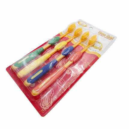 Nano Gold Premium Toothbrush Set (4-Pack) – Ultra Soft Micro Bristles – Deep Clean