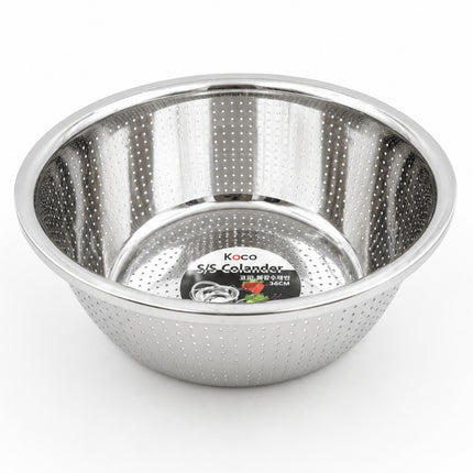KOCO Premium Stainless Steel Colander – 4 Sizes (24 cm, 28 cm, 32 cm, or 36 cm) / (9.4", 11.0", 12.6", or 14.2")