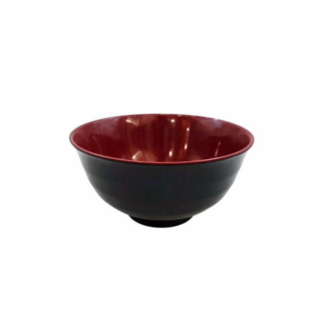 Red & Black Melamine Soup & Serving Bowl – 3 Sizes (6", 6.5" or 7")