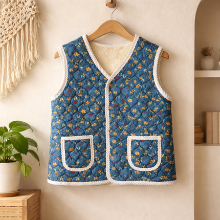 Korean Quilted Kimjang Grandma Vest (3 Designs)