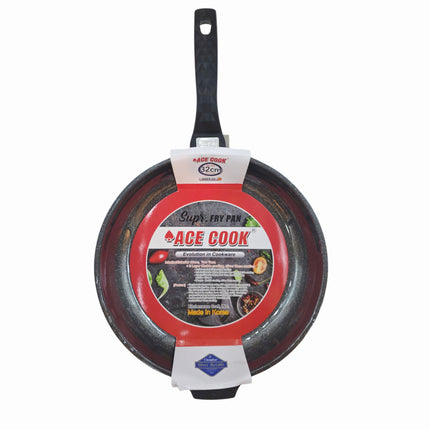 Ace Cook “Supr” 5-Layer Nano Marble Nonstick Frying Pan (6 Sizes) – Made in Korea