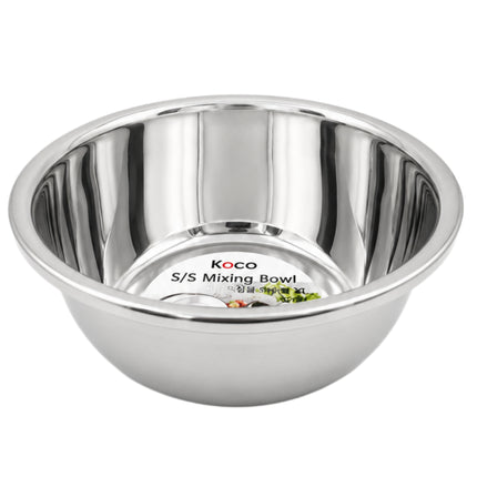 KOCO Premium Stainless Steel Mixing & Prep Bowl – 4 Sizes (20 cm, 24 cm, 28 cm, or 32 cm) / (7.9", 9.4", 11.0", or 12.6")