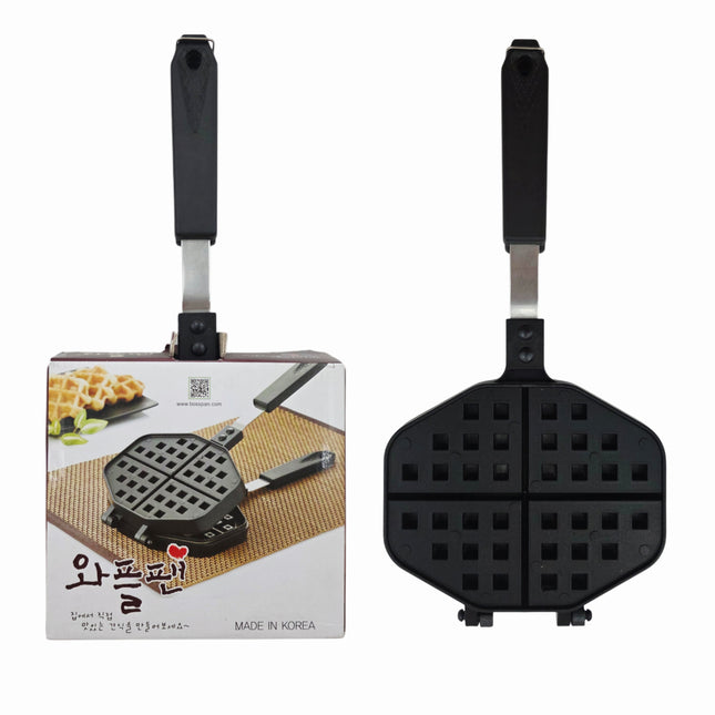 Bosspan Korean Waffle Pan (6.3" x 4.9") - Xylan Plus 3-Layer Coating - Made in Korea