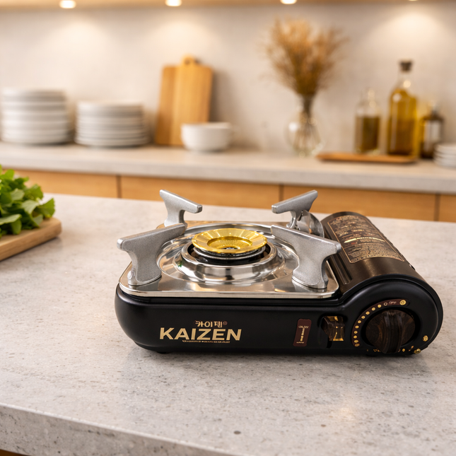 Kaizen Portable Butane Gas Stove – 6,700 BTU – ETL Certified Tabletop Burner