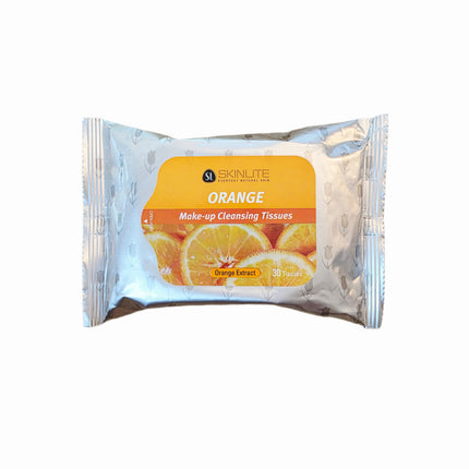 SKINLITE Makeup Removing Facial Cleansing Tissues (Pack of 30) - Comes in Aloe, Cucumber, Orange, or Rose) - Made in Korea