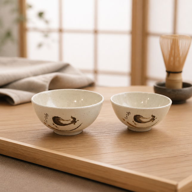 Traditional Eggplant Motif Melamine Rice & Soup Bowl with Raised Footed Base - 2 Sizes (4.5" or 5") - Made in Taiwan