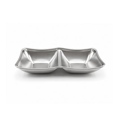 Stackable Stainless Steel Condiment Sauce Dish – 1, 2 & 3 Section Dipping Sauce Tray (3 Size Options)