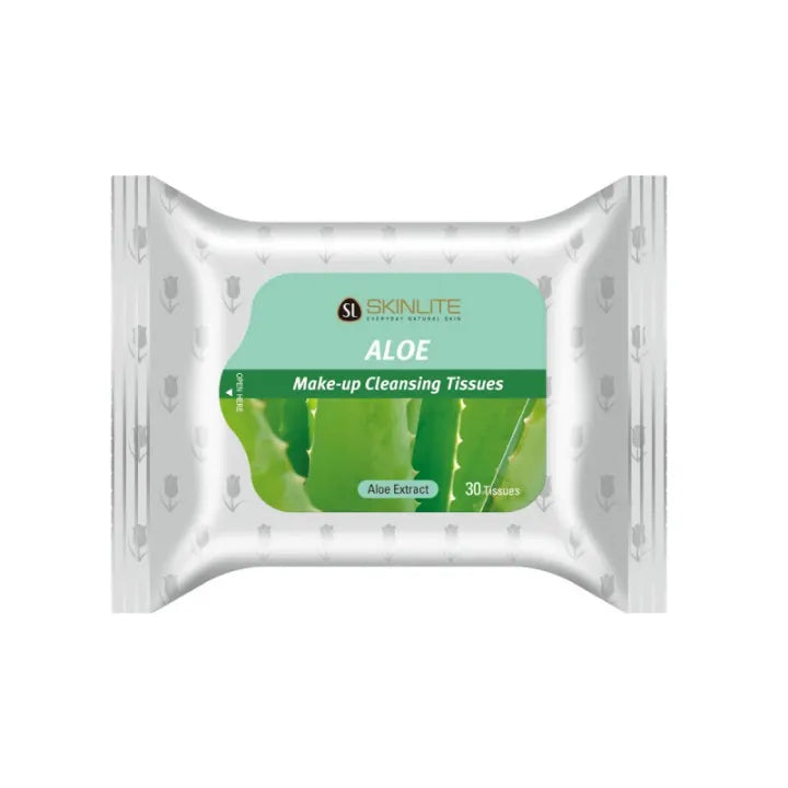SKINLITE Makeup Removing Facial Cleansing Tissues (30pc Pack) - 4 Types (Aloe, Cucumber, Orange, Rose) - Made in Korea
