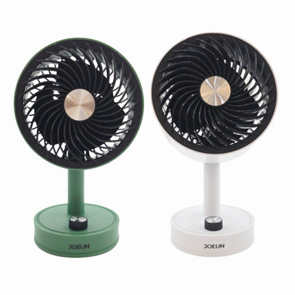 JOEUN Rechargeable Desktop Fan (2 Colors: Green / White) – 90° Adjustable Tilt – Portable USB Cooling Fan
