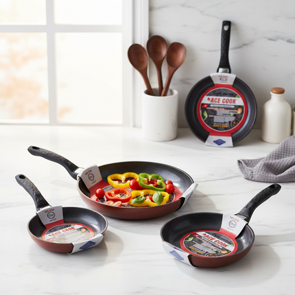 Ace Cook “Supr” 5-Layer Nano Marble Nonstick Frying Pan (6 Sizes) – Made in Korea