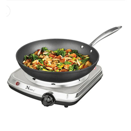 Narita Electric Single Burner Hot Plate - 1000W Spiral Coil Countertop Burner - 11" x 12" - ETL Listed