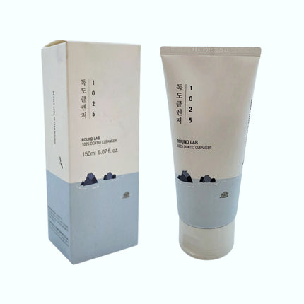 ROUND LAB 1025 Dokdo Cleanser – Gentle Low-pH Foaming Face Wash with Deep Sea Water & Hyaluronic Acid (150ml / 5.07 fl oz) - Made in Korea
