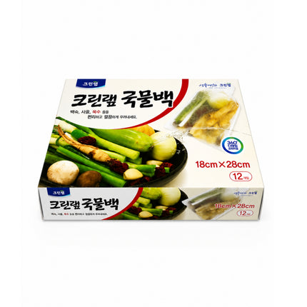 Cleanlab Large Soup Stock Bags for Soup, Broth & Herbs – 7.1" × 11.0" (18 × 28 cm) – 12 Bags – Made in Korea