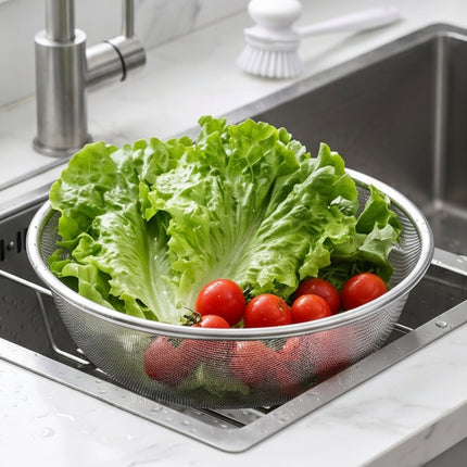 ALL-K Premium Stainless Steel Fine Durable Mesh Colander Basket – 5 Sizes - Made in Korea
