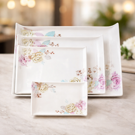 Flower Bouquet Food/Drink Serving Trays - 4 Sizes