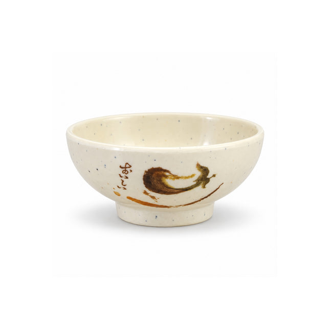 Traditional Eggplant Motif Melamine Footed Sauce Dish - 3.5 in - Made in Taiwan