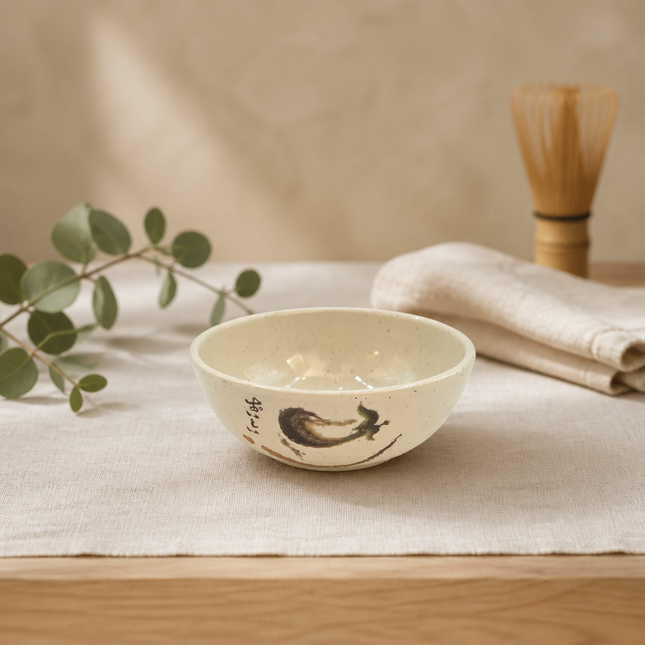 Traditional Eggplant Motif Melamine Soup Bowl - 4.9 in - Made in Taiwan