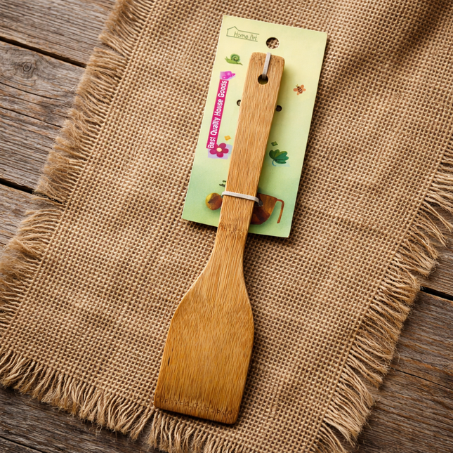 Home Art Natural Bamboo Wood Slim Turner Spatula