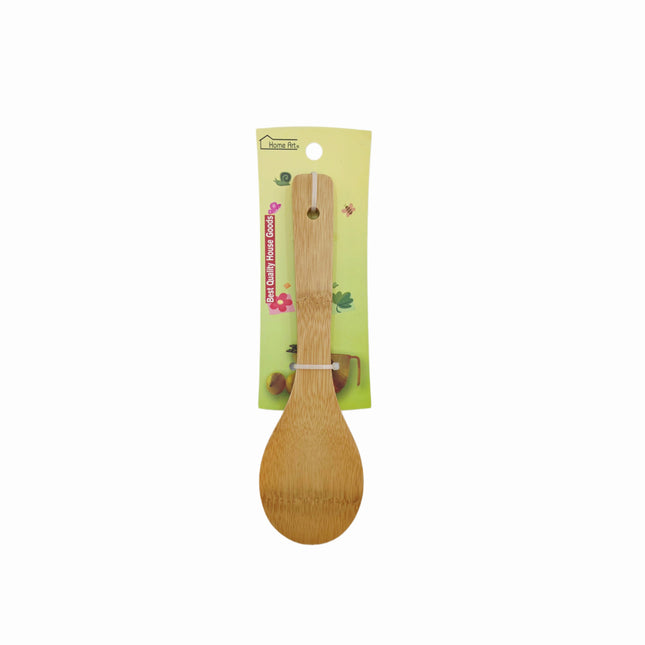 Home Art Natural Bamboo Wooden Rice Paddle / Cooking Spoon – 23cm (9") Long